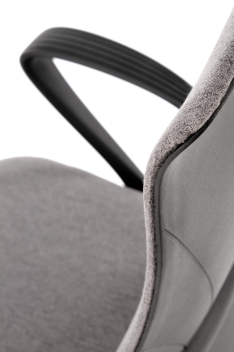 Scaun de birou ergonomic tapitat cu stofa, Fiberis Gri, l61xA57xH110-120 cm (7)