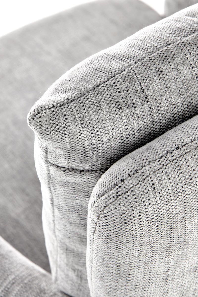 Scaun de birou ergonomic tapitat cu stofa, Florante Gri Deschis / Negru, l59xA70xH92-102 cm (7)