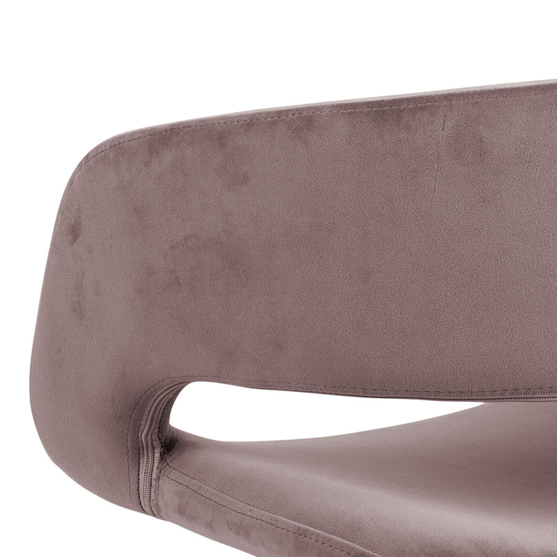 Scaun de birou ergonomic, tapitat cu stofa Grace Velvet Roz Inchis, l56xA54xH87 cm (6)
