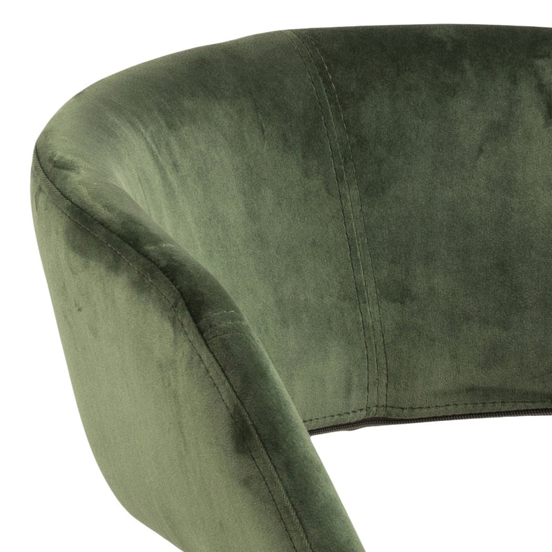 Scaun de birou ergonomic, tapitat cu stofa Grace Velvet Verde, l56xA54xH87 cm (6)