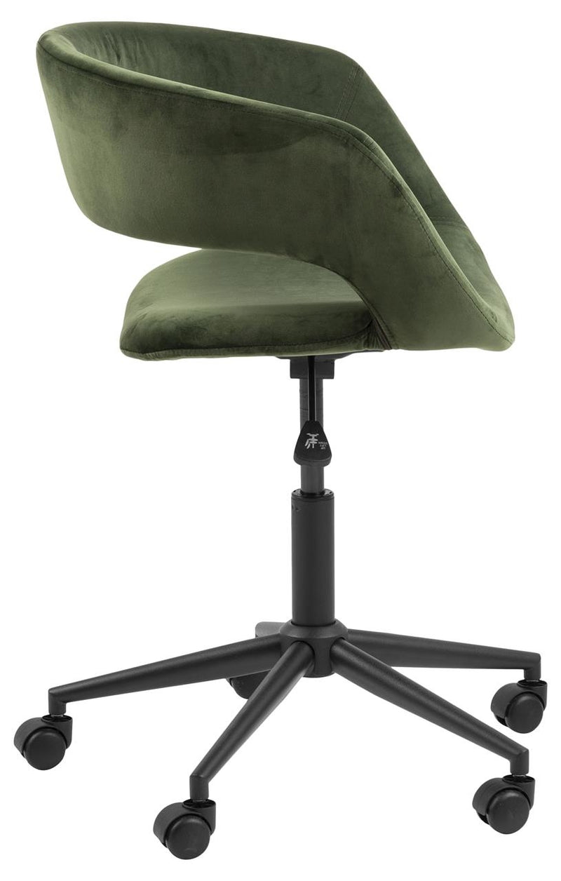Scaun de birou ergonomic, tapitat cu stofa Grace Velvet Verde, l56xA54xH87 cm (4)