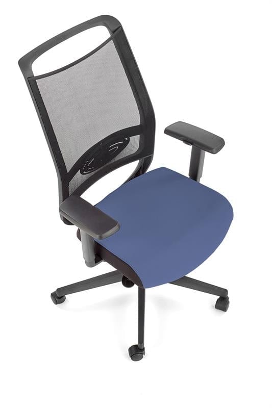 Scaun de birou ergonomic tapitat cu stofa, Giovani Albastru / Negru, l71xA68xH106-119 cm (5)