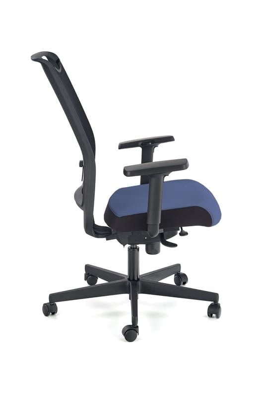 Scaun de birou ergonomic tapitat cu stofa, Giovani Albastru / Negru, l71xA68xH106-119 cm (3)