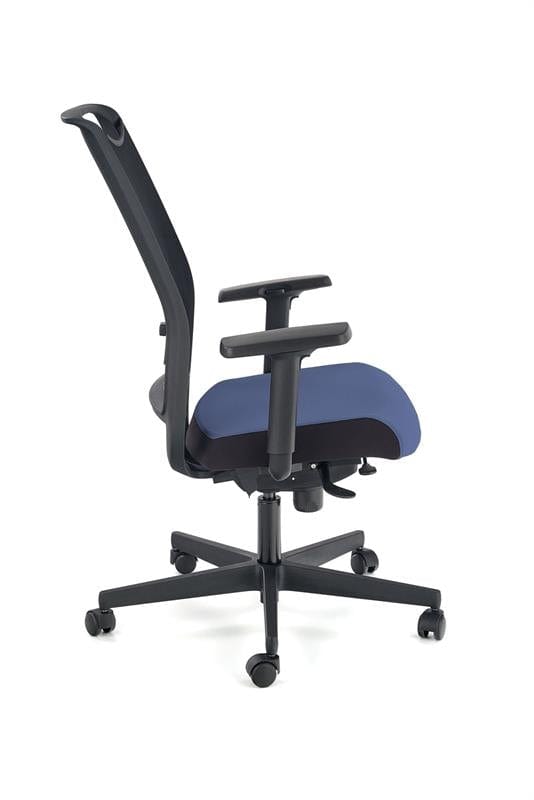 Scaun de birou ergonomic tapitat cu stofa, Giovani Albastru / Negru, l71xA68xH106-119 cm (2)