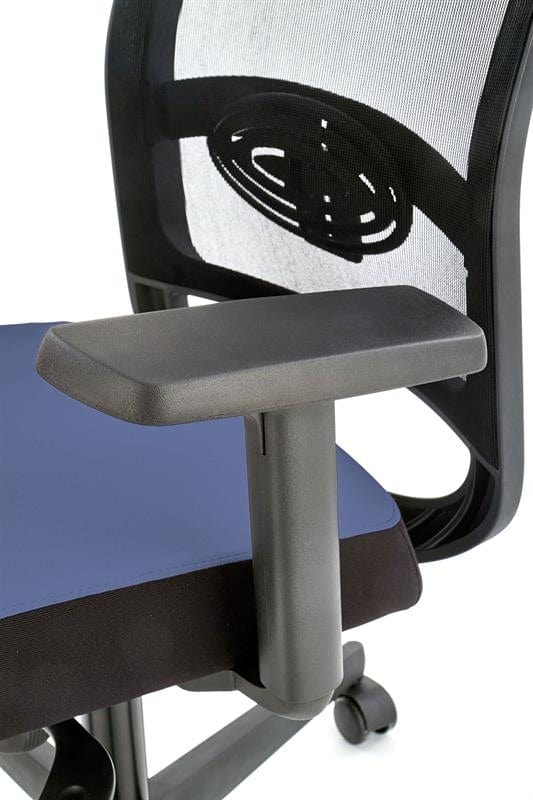 Scaun de birou ergonomic tapitat cu stofa, Giovani Albastru / Negru, l71xA68xH106-119 cm (6)