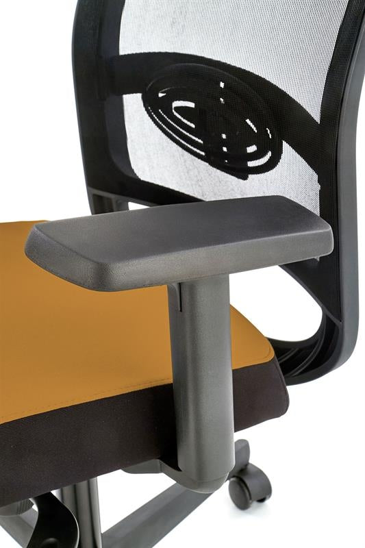Scaun de birou ergonomic tapitat cu stofa, Giovani Mustariu / Negru, l71xA68xH106-119 cm (5)