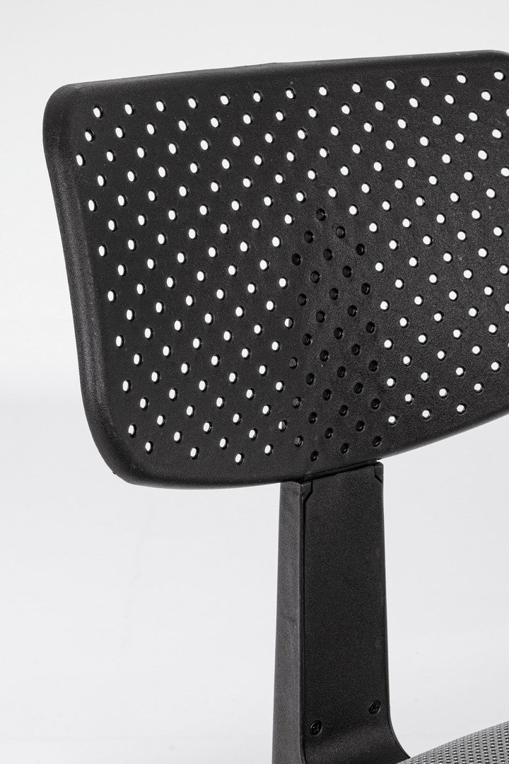 Scaun de birou ergonomic, tapitat cu stofa Lexi Negru, l40xA45xH72,5-84 cm (20)