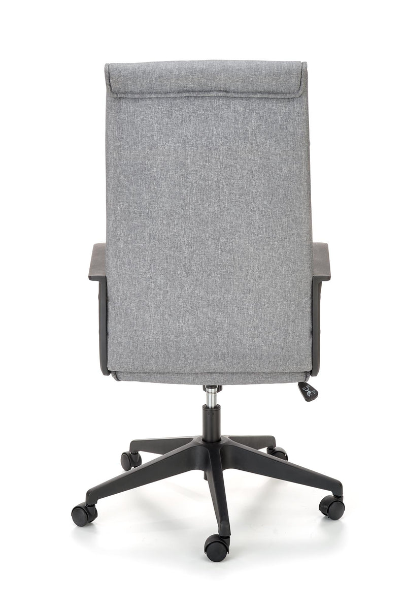 Scaun de birou ergonomic tapitat cu stofa, Pierra Gri / Negru, l63xA70xH113-123 cm (2)
