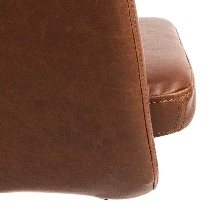 Scaun de birou ergonomic tapitat cu piele ecologica, Nora Maro / Negru, l58xA58xH91 cm (7)