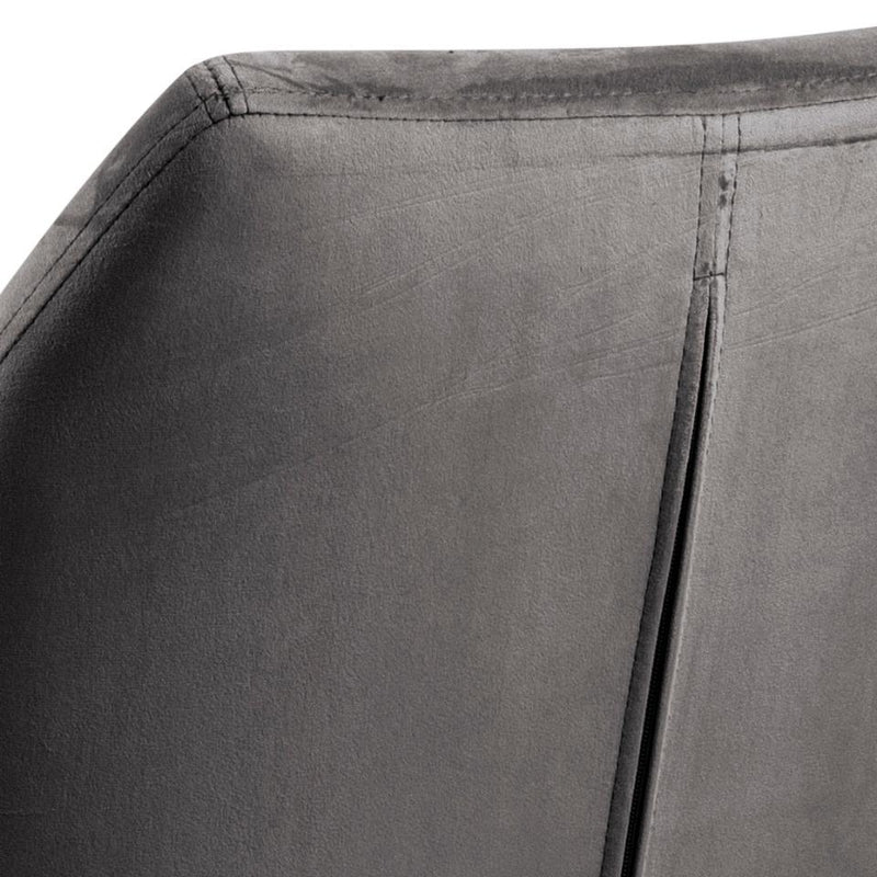 Scaun de birou ergonomic tapitat cu stofa, Nora Velvet Gri inchis / Negru, l58xA58xH91 cm (7)