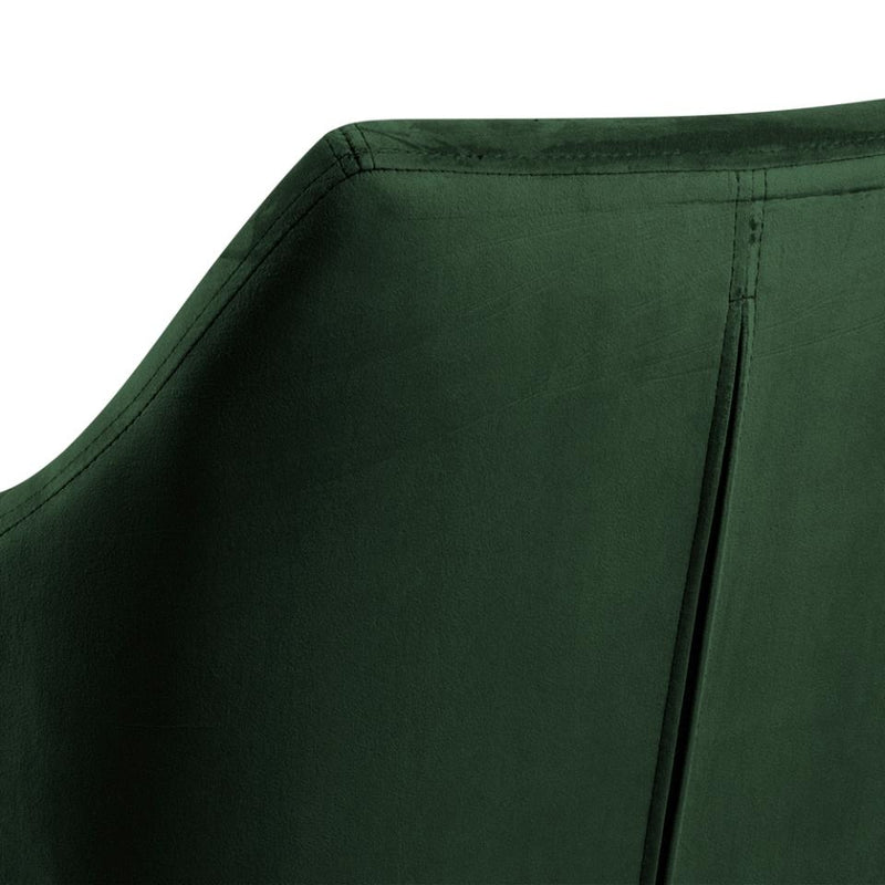 Scaun de birou ergonomic tapitat cu stofa, Nora Velvet Verde / Negru, l58xA58xH91 cm (7)