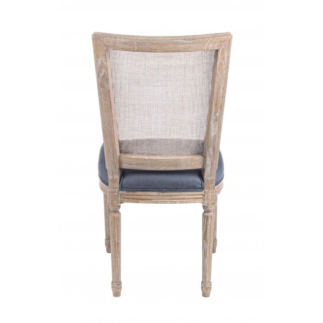 Set 2 scaune din lemn de frasin, cu sezut tapitat cu stofa Liliane Bleumarin, l48xA65xH96 cm (2)