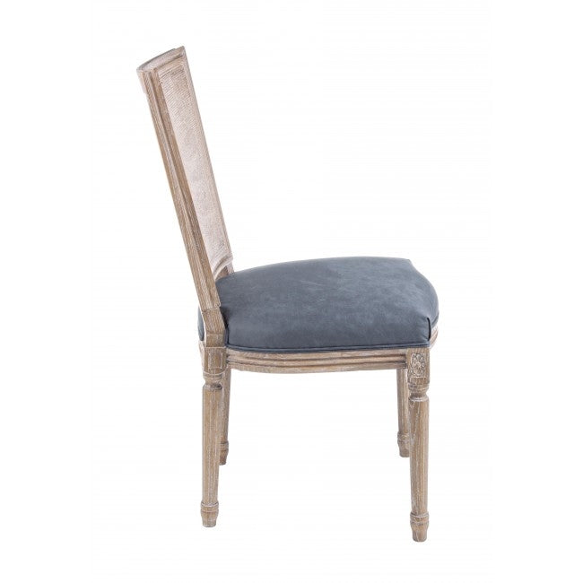Set 2 scaune din lemn de frasin, cu sezut tapitat cu stofa Liliane Bleumarin, l48xA65xH96 cm (3)
