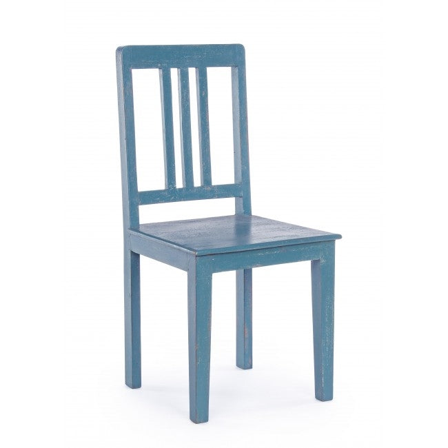 Set 2 scaune din lemn de mango Avignon Air Force Albastru, l45xA45xH95 cm