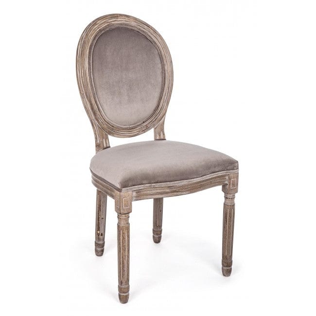 Set 2 scaune din lemn de mestecan, tapitate cu stofa Mathilde Velvet Grej, l48xA46xH96 cm (1)
