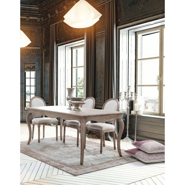 Set 2 scaune din lemn de mestecan, tapitate cu stofa Mathilde Ivoir, l48xA46xH96 cm (1)