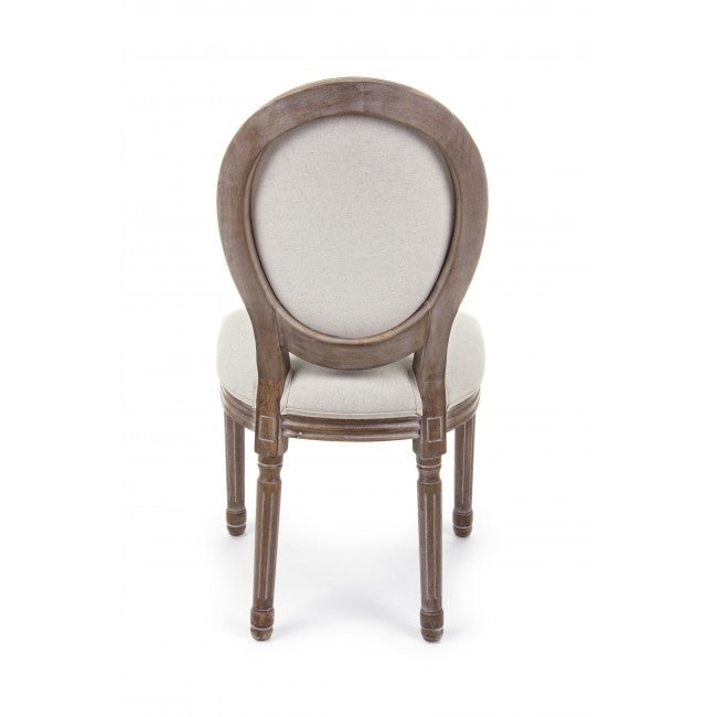 Set 2 scaune din lemn de mestecan, tapitate cu stofa Mathilde Ivoir, l48xA46xH96 cm (6)