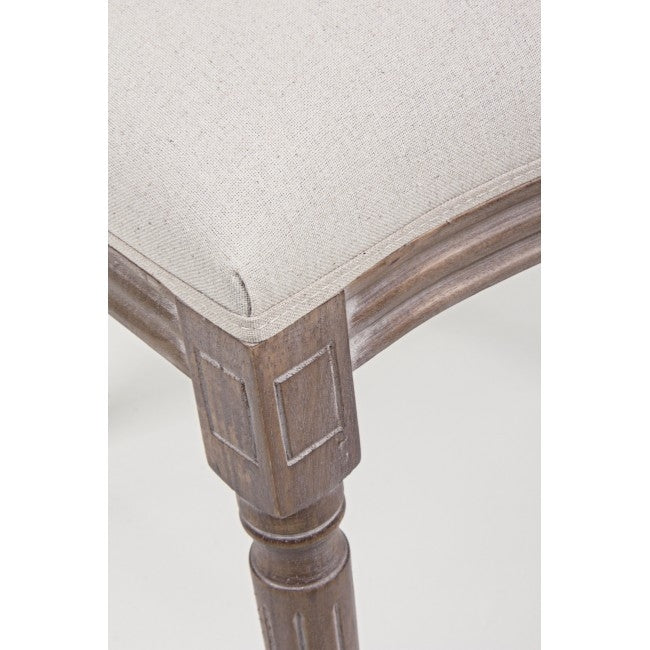 Set 2 scaune din lemn de mestecan, tapitate cu stofa Mathilde Ivoir, l48xA46xH96 cm (8)