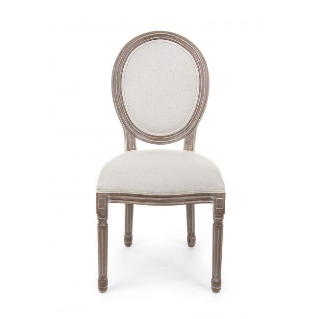 Set 2 scaune din lemn de mestecan, tapitate cu stofa Mathilde Ivoir, l48xA46xH96 cm (5)
