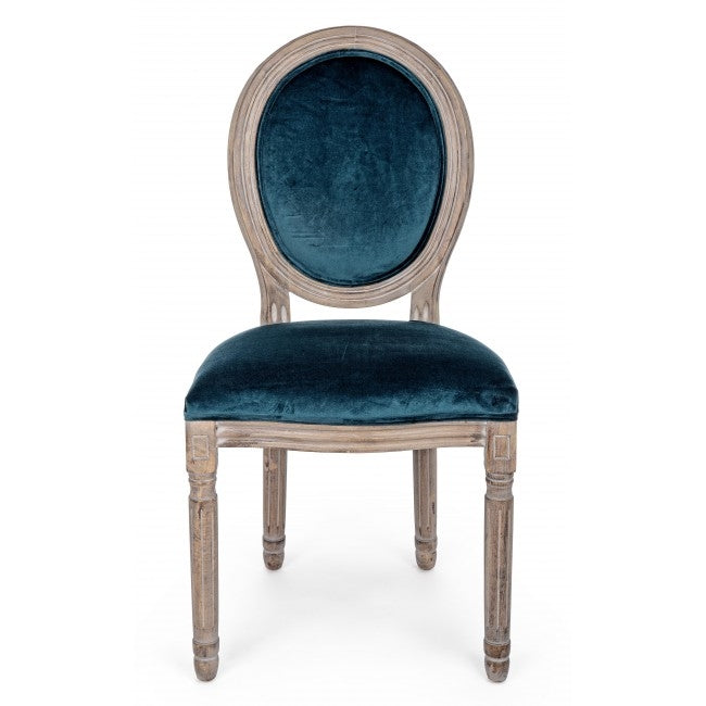 Set 2 scaune din lemn de mestecan, tapitate cu stofa Mathilde Velvet Petrol, l48xA46xH96 cm (3)