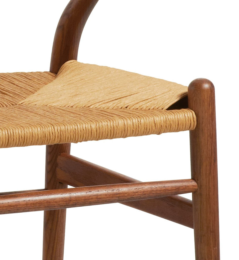 Scaun din lemn si sezut din ratan, Nimes Stejar, l57xA42xH78 cm (4)