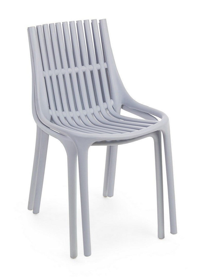 Set 4 scaune din plastic Cassandra Gri Deschis, l55xA46xH81 cm (2)