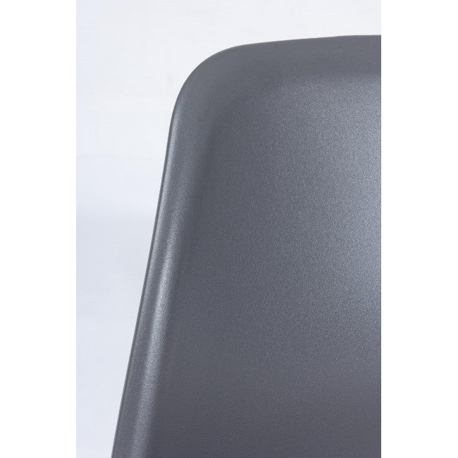 Scaun din plastic, cu picioare metalice, Anastasia Gri Inchis, l50,5xA54,5xH83,5 cm (1)