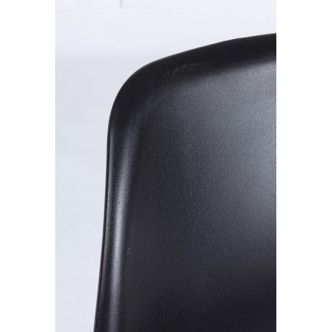 Scaun din plastic, cu picioare metalice, Anastasia Negru, l50,5xA54,5xH83,5 cm (2)