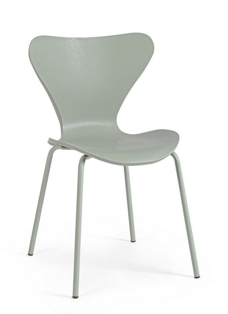 Set 4 scaune din plastic cu picioare metalice Tessa Verde Mint, l50xA49,5xH82 cm (2)
