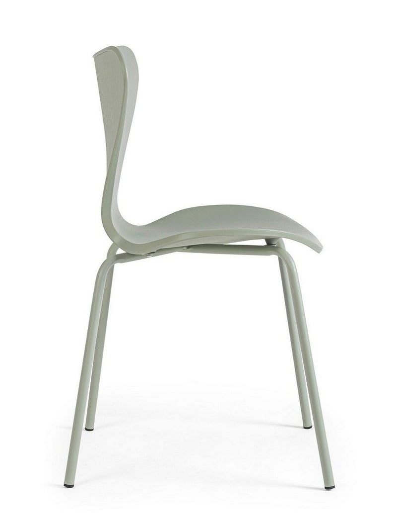 Set 4 scaune din plastic cu picioare metalice Tessa Verde Mint, l50xA49,5xH82 cm (5)