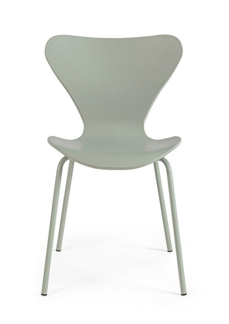 Set 4 scaune din plastic cu picioare metalice Tessa Verde Mint, l50xA49,5xH82 cm (3)