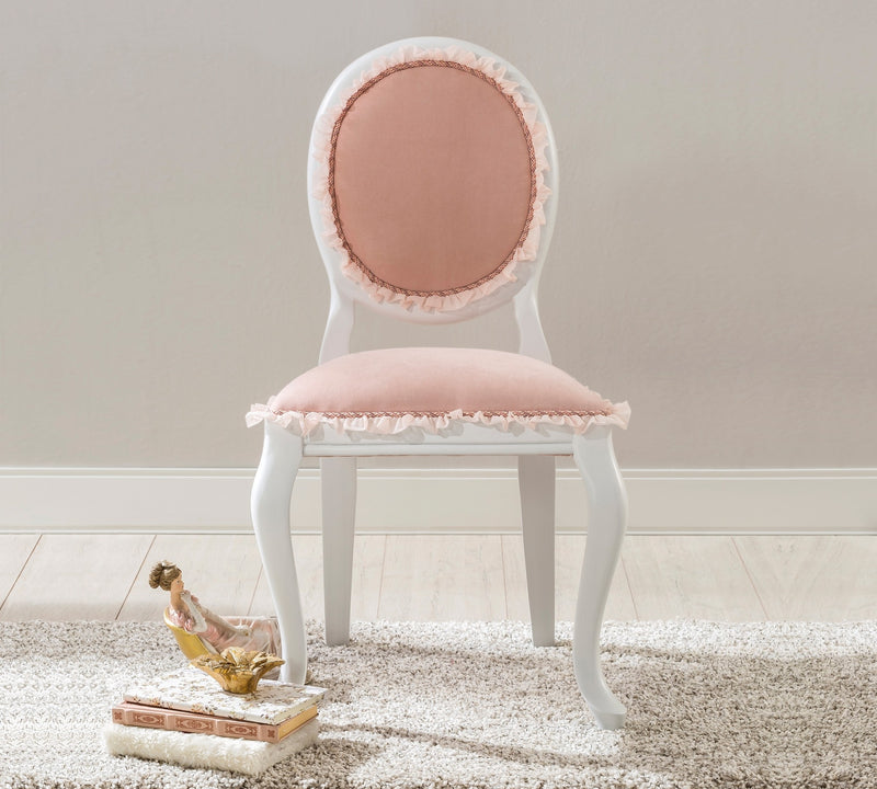 Scaun pentru copii tapitat cu stofa si picioare din lemn Dream Somon, l48xA52xH90 cm (2)