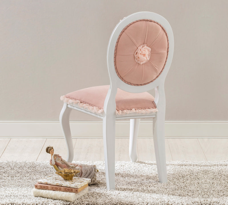 Scaun pentru copii tapitat cu stofa si picioare din lemn Dream Somon, l48xA52xH90 cm (3)