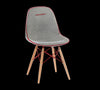Scaun pentru copii tapitat cu stofa si picioare din lemn Trio Gri, l50xA50xH85 cm