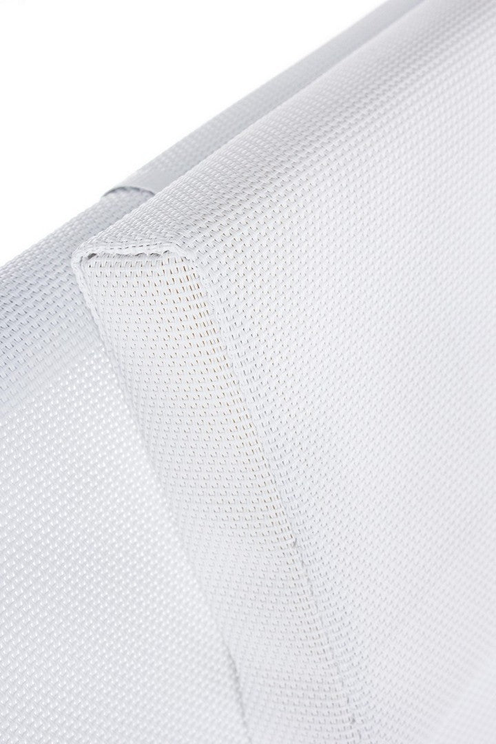 Scaun pliabil pentru terasa / plaja, din aluminiu si material textil, Taylor Alb, l60,5xA101,5xH73,5 cm (4)