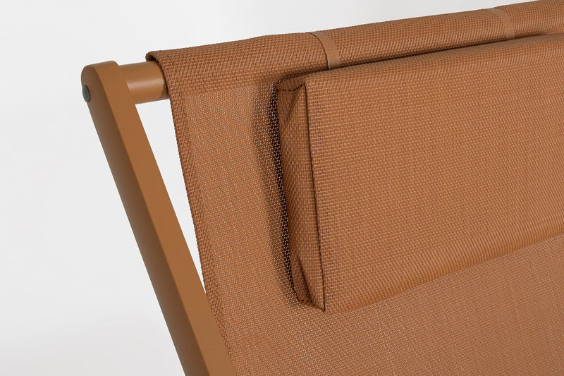 Scaun pliabil pentru terasa / plaja, din aluminiu si material textil, Taylor Caramiziu, l60,5xA101,5xH73,5 cm (3)