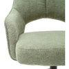 Set 2 scaune rotative tapitate cu stofa si picioare metalice, Bangor Verde Olive / Negru, l57xA66x92 cm (4)