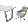 Set 2 scaune rotative tapitate cu stofa si picioare metalice, Bangor Verde Olive / Negru, l57xA66x92 cm (6)