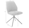Set 2 scaune rotative tapitate cu stofa si picioare metalice, Pemba Verde Olive / Negru, l49xA63x88 cm (6)