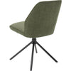 Set 2 scaune rotative tapitate cu stofa si picioare metalice, Pemba Verde Olive / Negru, l49xA63x88 cm (3)