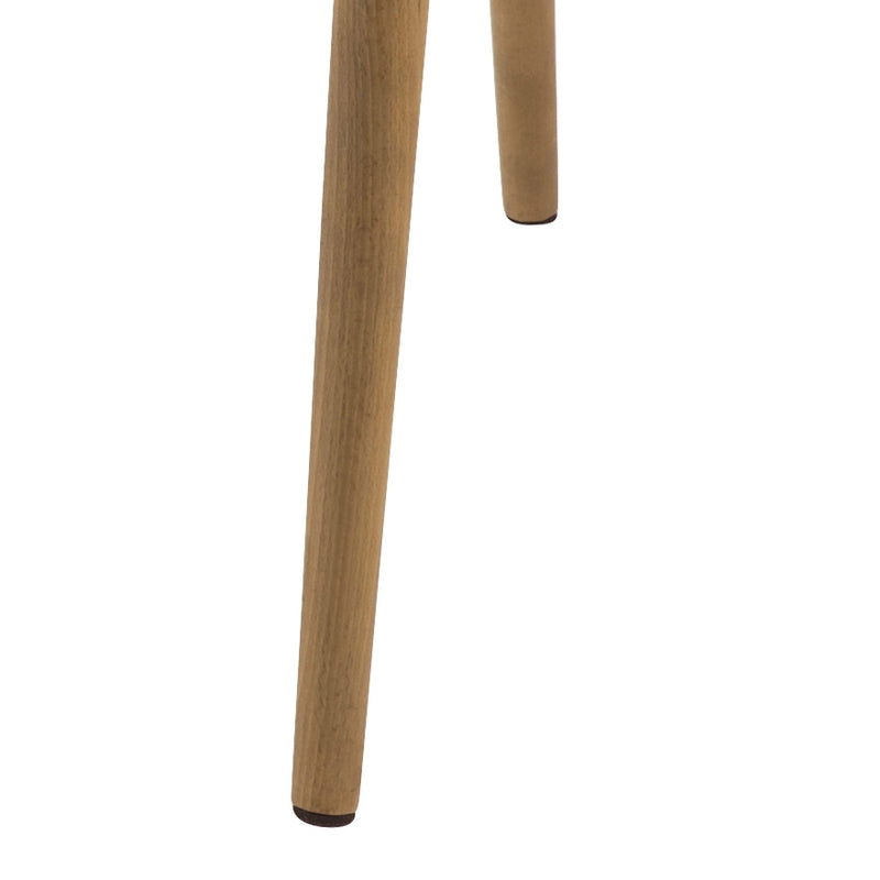 Scaun tapitat cu piele ecologica si picioare din lemn Nora Maro / Stejar, l58xA58xH84 cm (6)