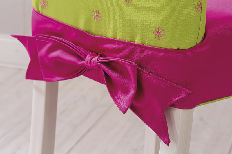 Scaun pentru copii, tapitat cu stofa cu picioare din lemn Ribbon Pink / Green, l43xA49xH87 cm (3)