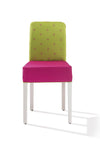 Scaun pentru copii, tapitat cu stofa cu picioare din lemn Ribbon Pink / Green, l43xA49xH87 cm (1)