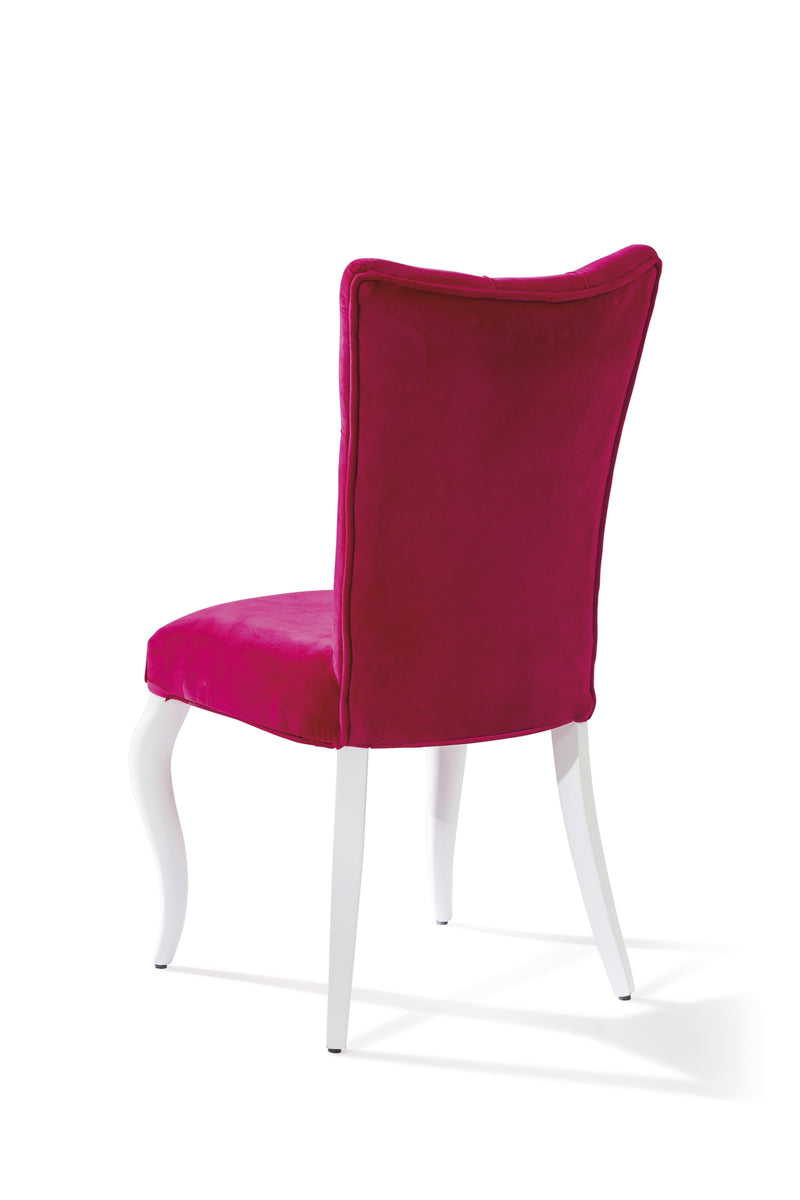 Scaun pentru copii, tapitat cu stofa si picioare din lemn Rosa Pink, l55xA56xH84 cm (1)