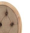 Scaun tapitat cu stofa si picioare din lemn Bromo Bej / Natural, l59xA53xH105 cm (3)