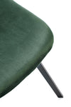 Scaun tapitat cu stofa si picioare metalice, Kai-462 Velvet Verde Inchis / Negru, l45xA57xH82 cm (8)