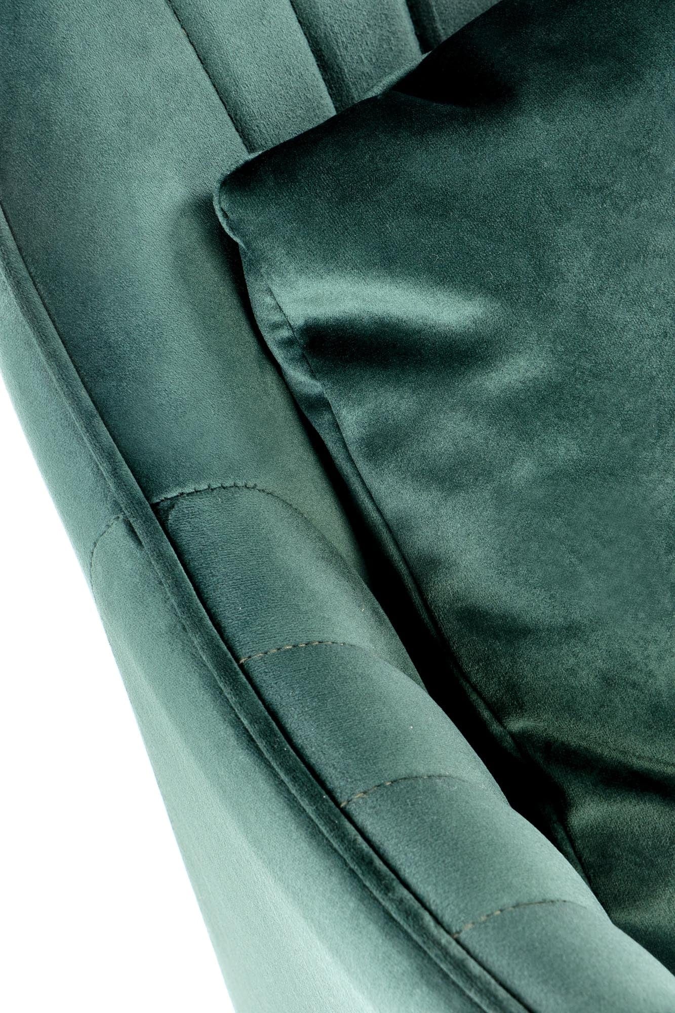 Scaun tapitat cu stofa si picioare metalice, Kai-464 Velvet Verde Inchis / Negru, l58xA59xH84 cm (6)