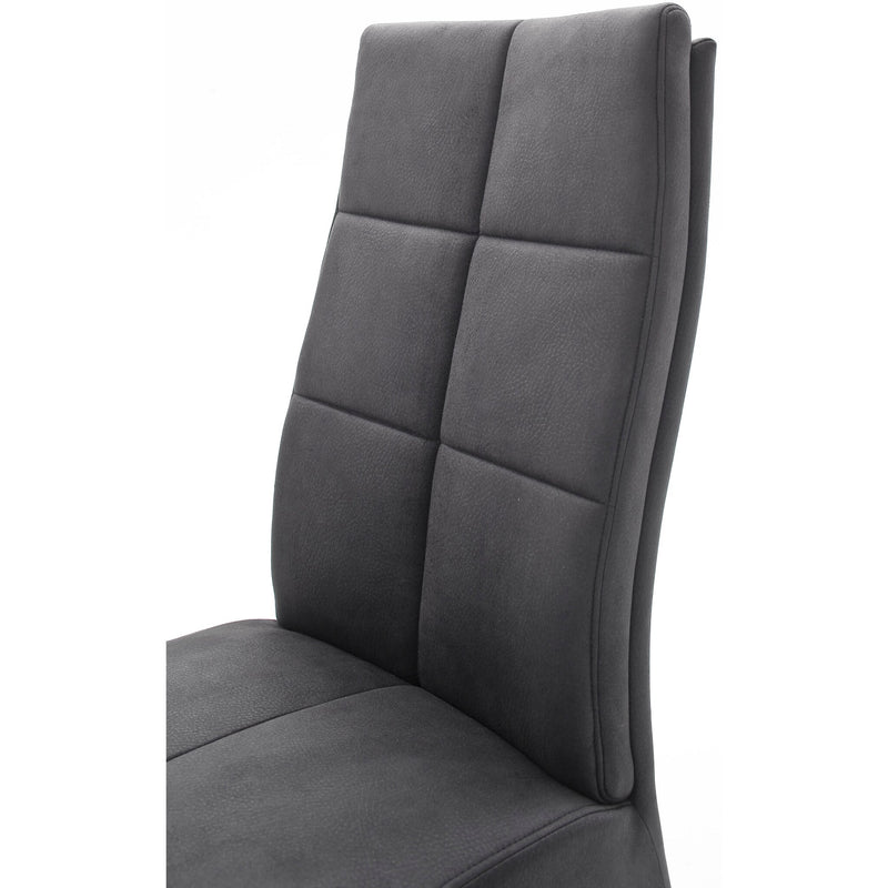 Set 2 scaune tapitate cu stofa si picioare metalice, Salva II Gri / Crom, l46xA61xH102 cm (6)