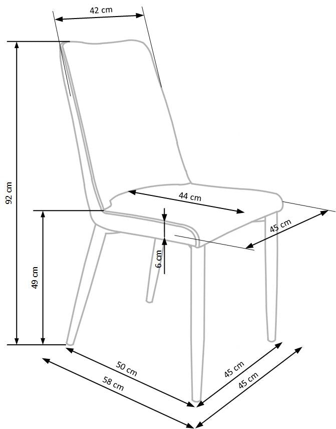 Set masa rotunda din MDF si metal Ember Negru / Auriu + 4 scaune tapitate cu stofa si piele ecologica Kai-368 Gri inchis / Negru, Ø120xH75 cm (17)