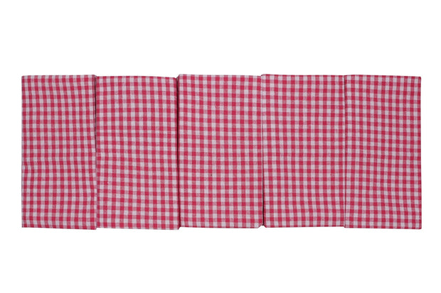 Asir Set 10 prosoape de bucatarie din bumbac Ekose Roz / Alb, 46 x 76 cm